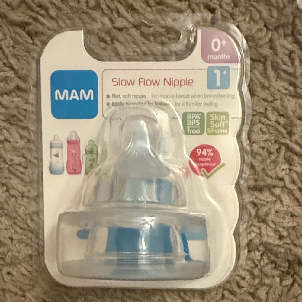 MAM Slow Flow Nipple - Blue‎